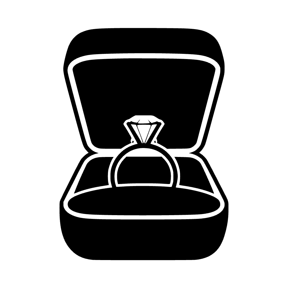 Caja de anillo de compromiso — archivo SVG