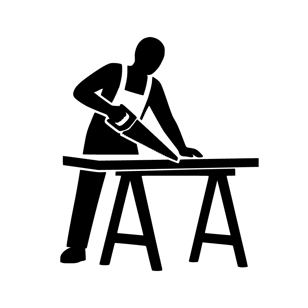 Ícono de carpintero sin rostro — archivo SVG
