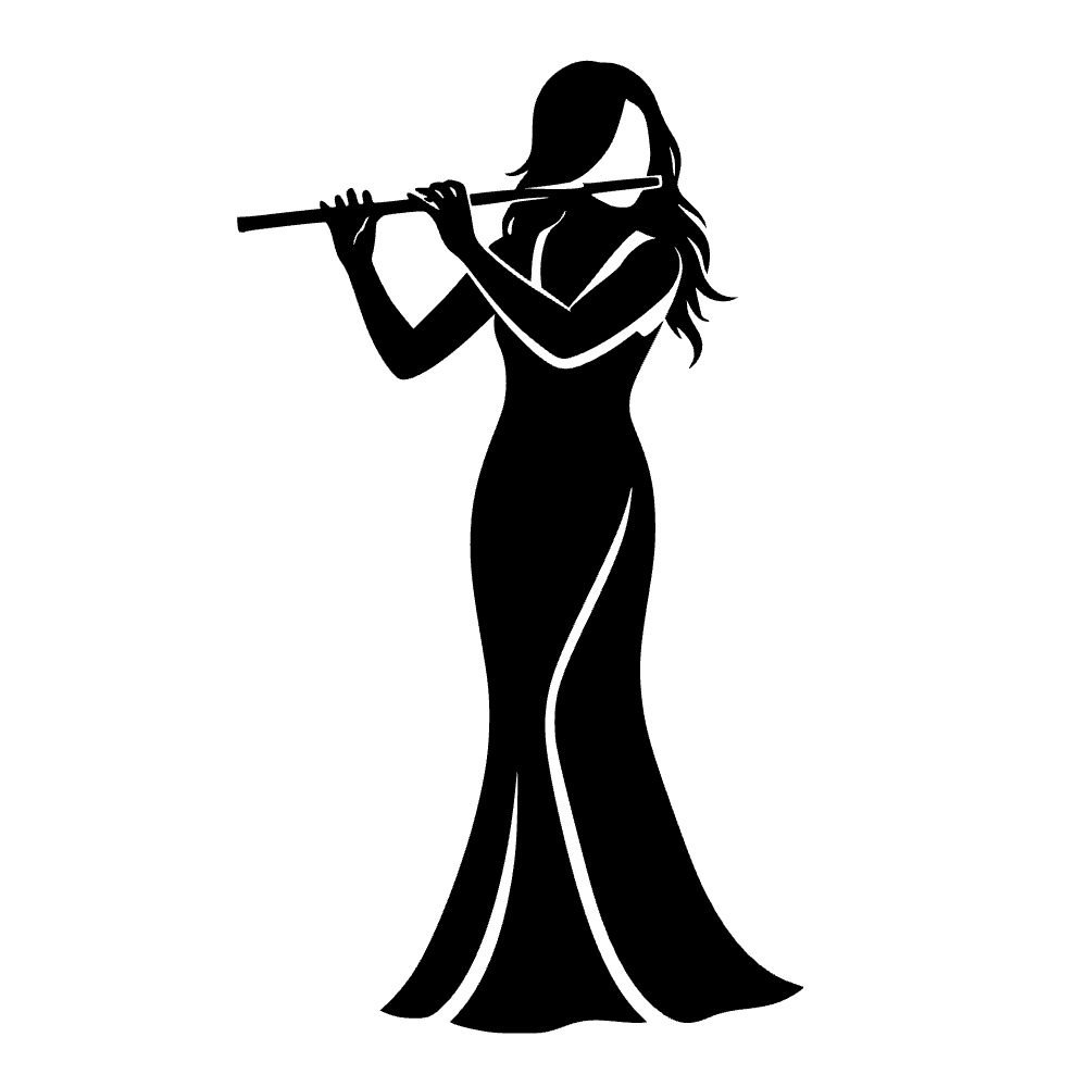 Músico de flauta sin rostro — archivo SVG