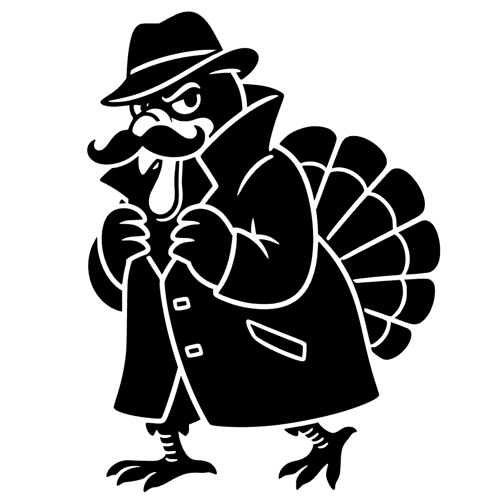 Pavo con bigote falso — archivo SVG