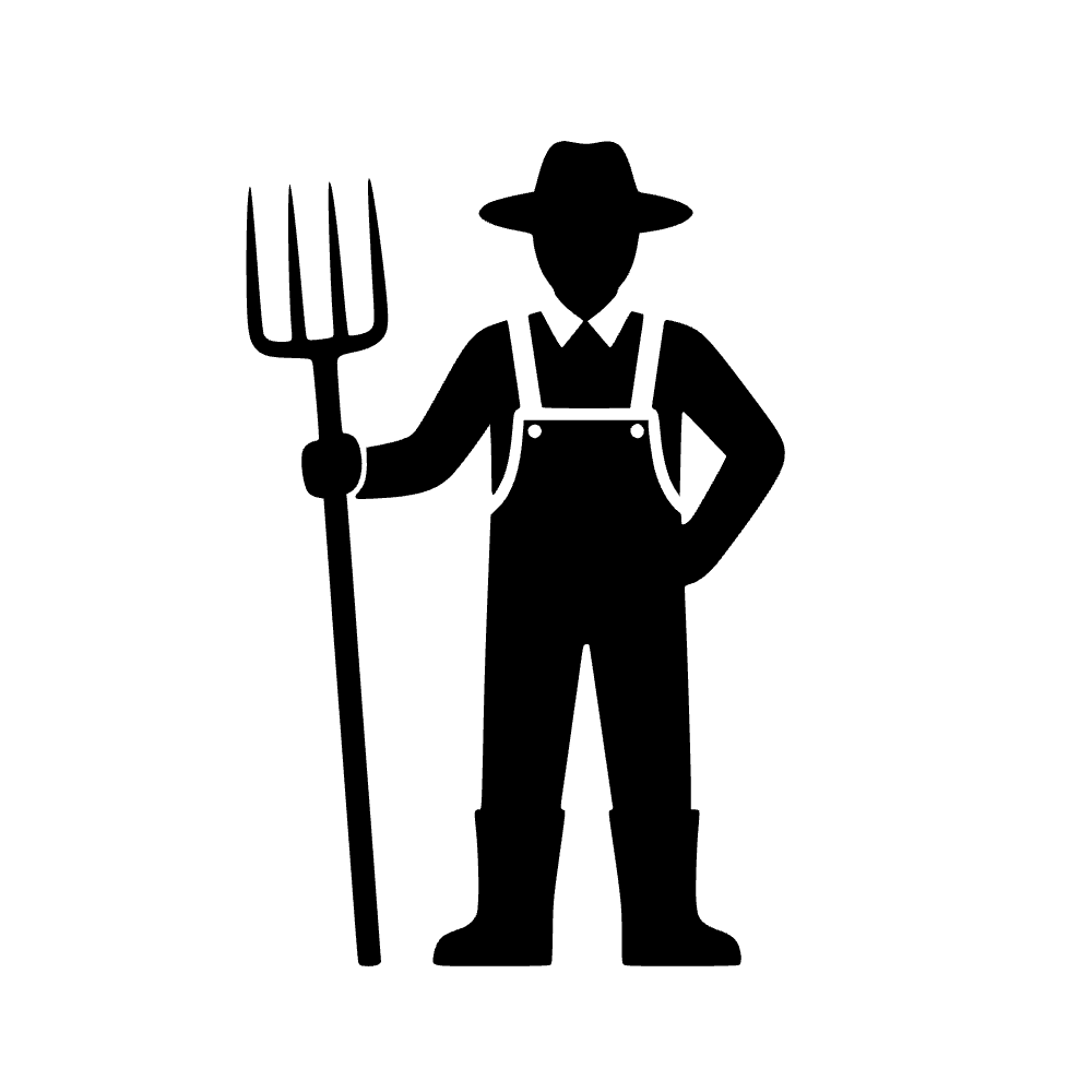 Granjero con horquilla — archivo SVG
