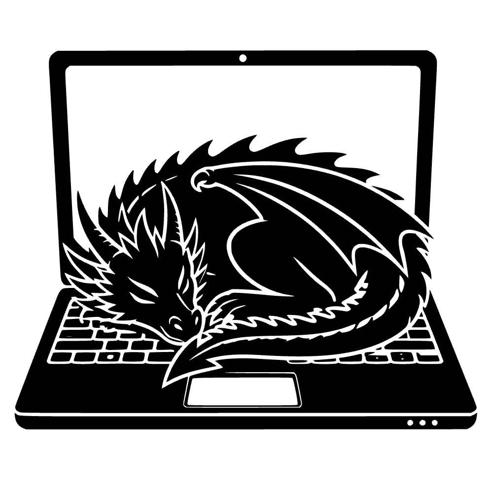 Fierce Dragon Icon SVG cut file preview