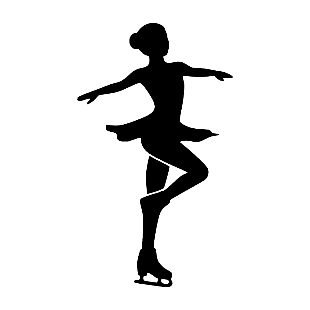 Patinadora artística girando — archivo SVG