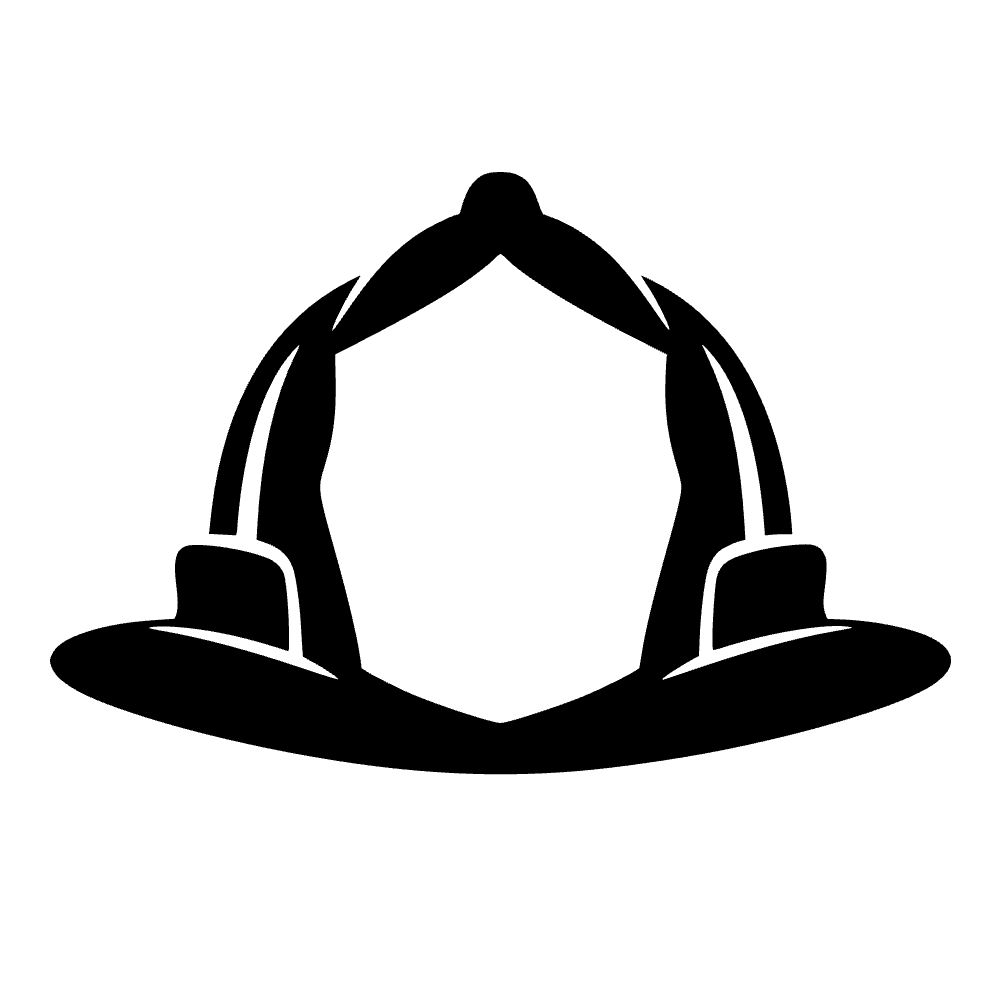 Firefighter Helmet Icon SVG cut file preview