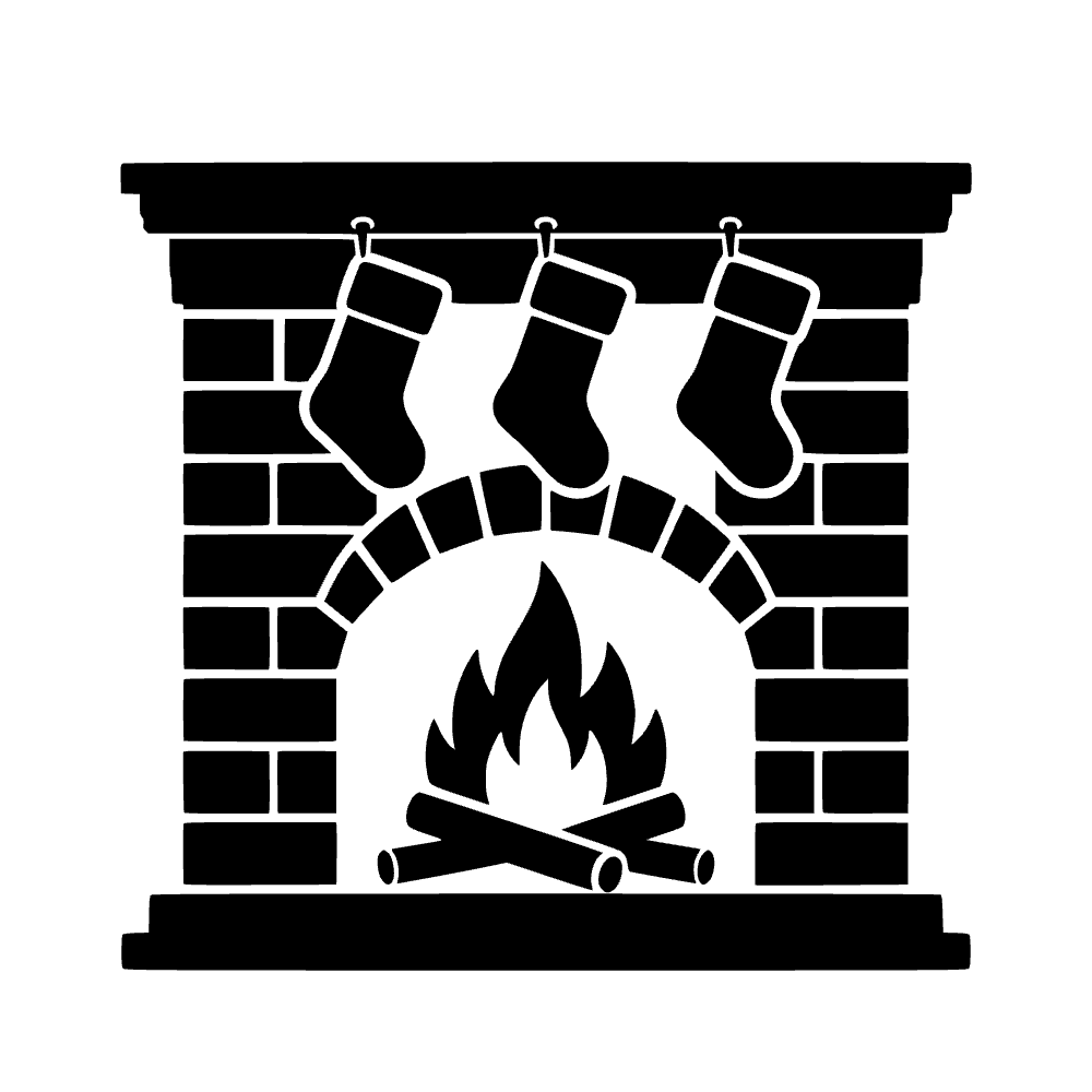 Calcetines en la chimenea — archivo SVG