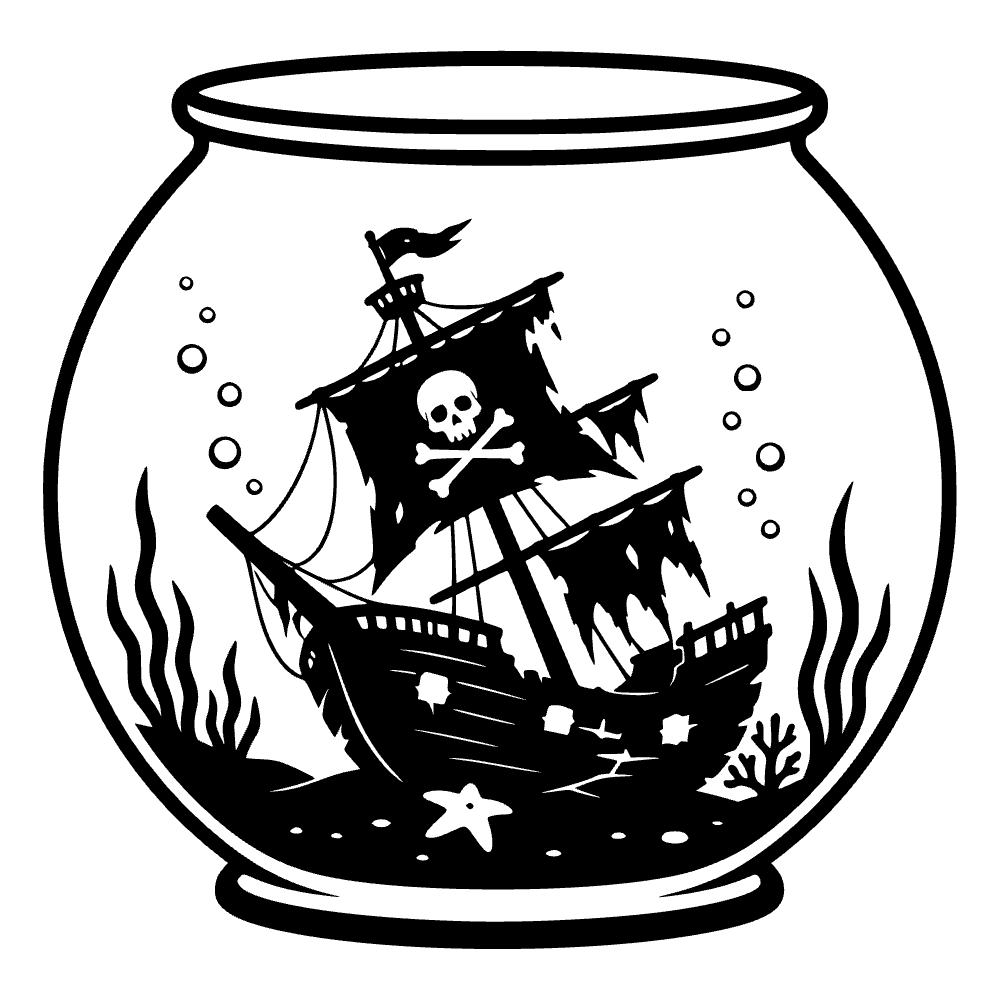 Pecera con ícono hundido pequeño — archivo SVG
