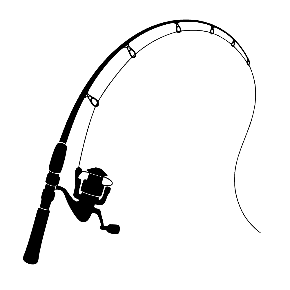 Fishing Rod Bent Rod Icon SVG cut file preview