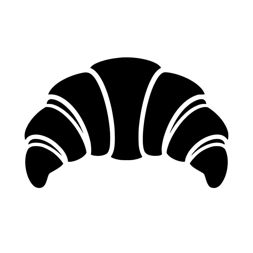 Croissant hojaldrado — archivo SVG