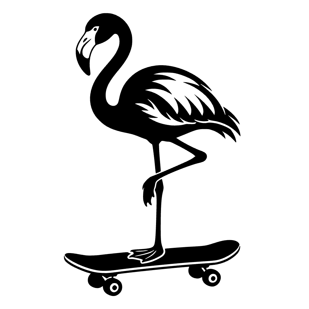 Flamenco de pie en una pierna — archivo SVG