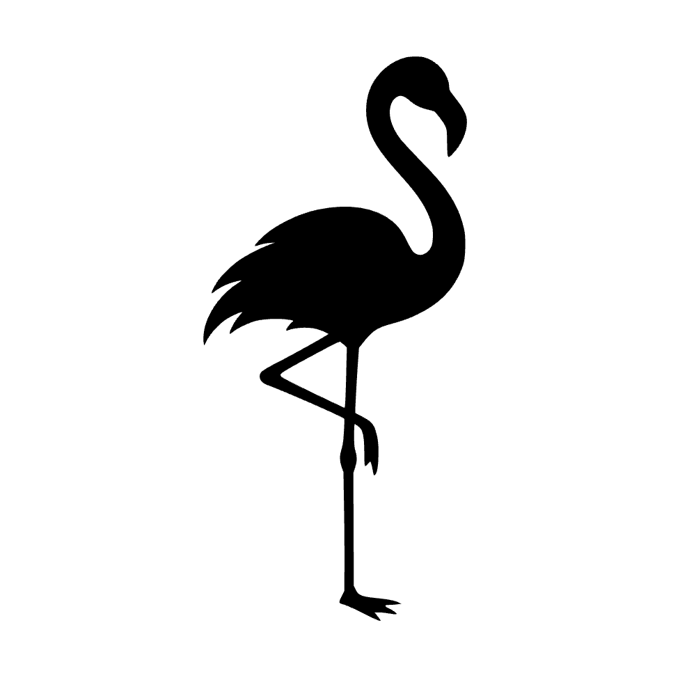 Flamenco de pie en una pierna — archivo SVG