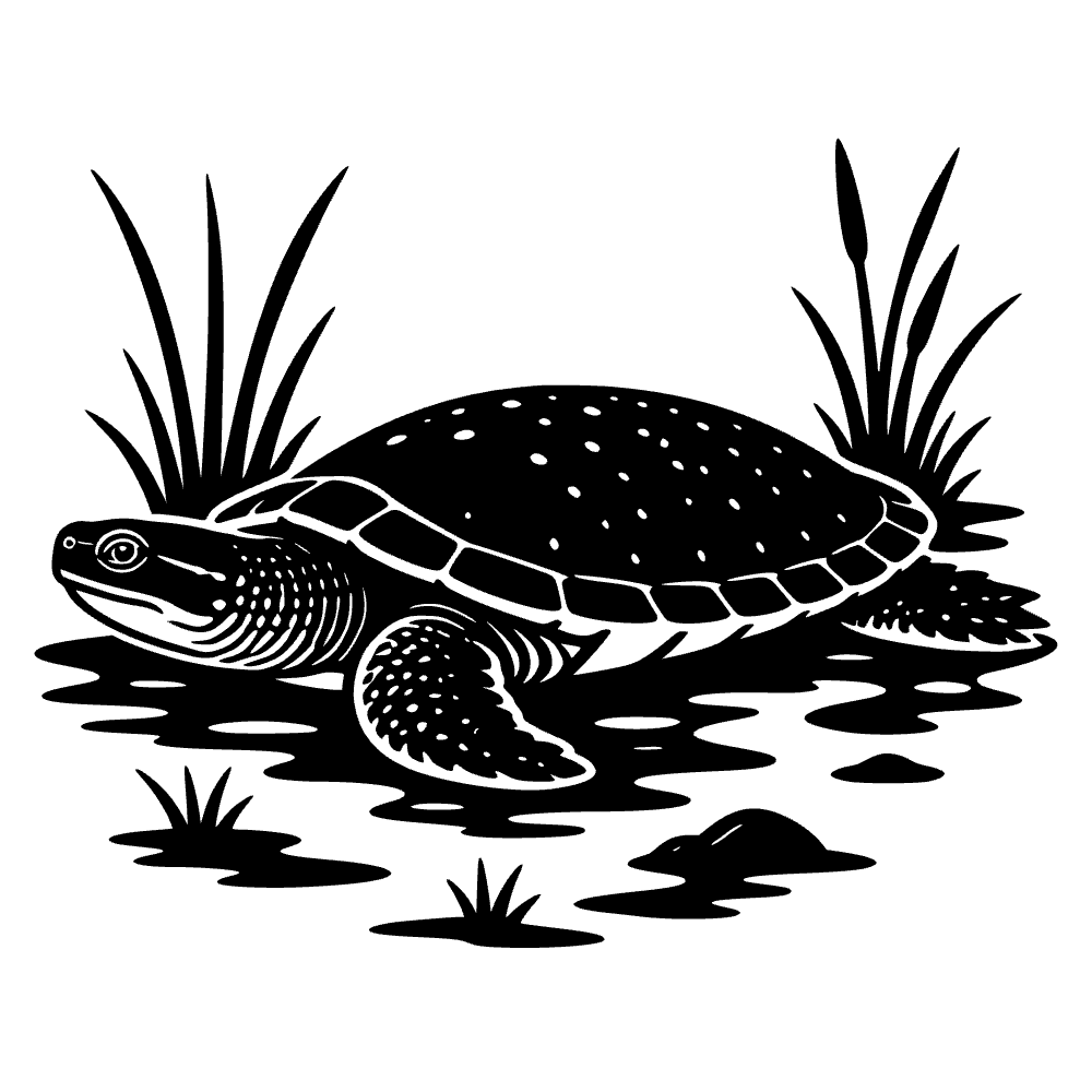 Tortuga plana descansando — archivo SVG