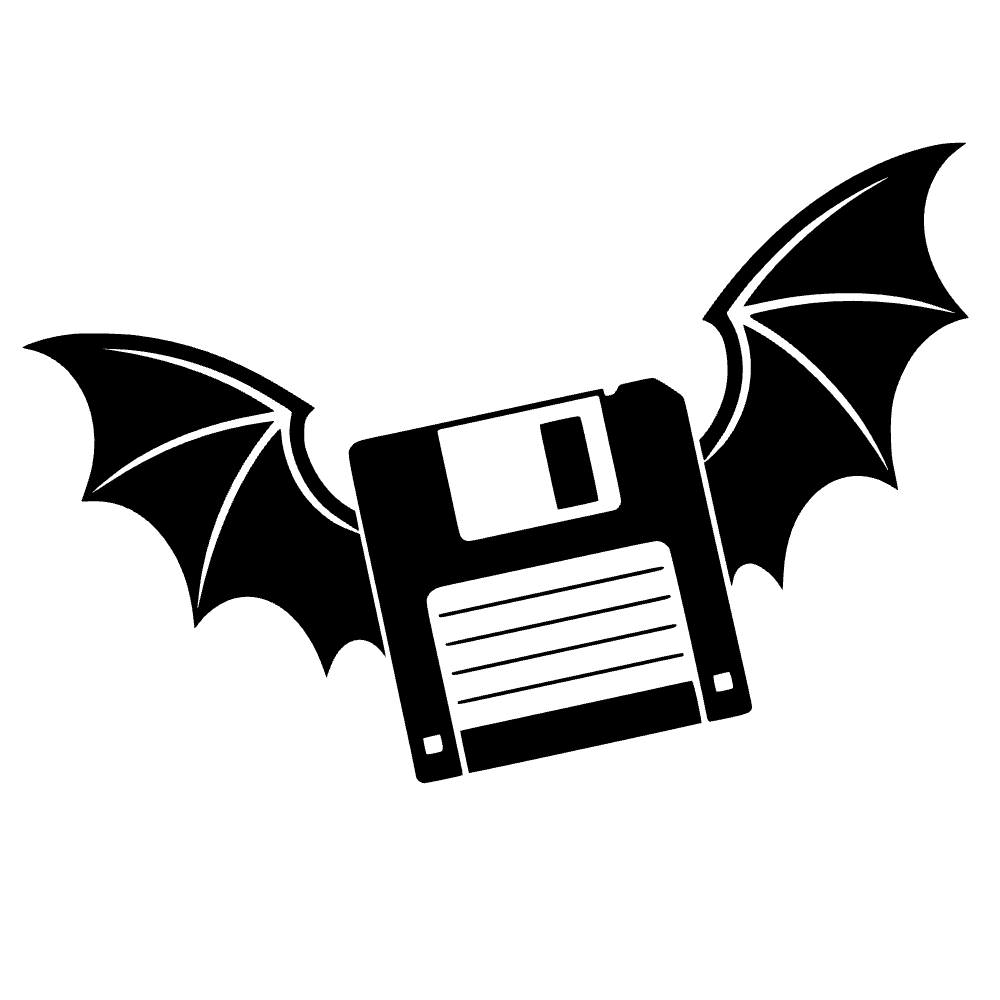 Disquete murciélago — archivo SVG