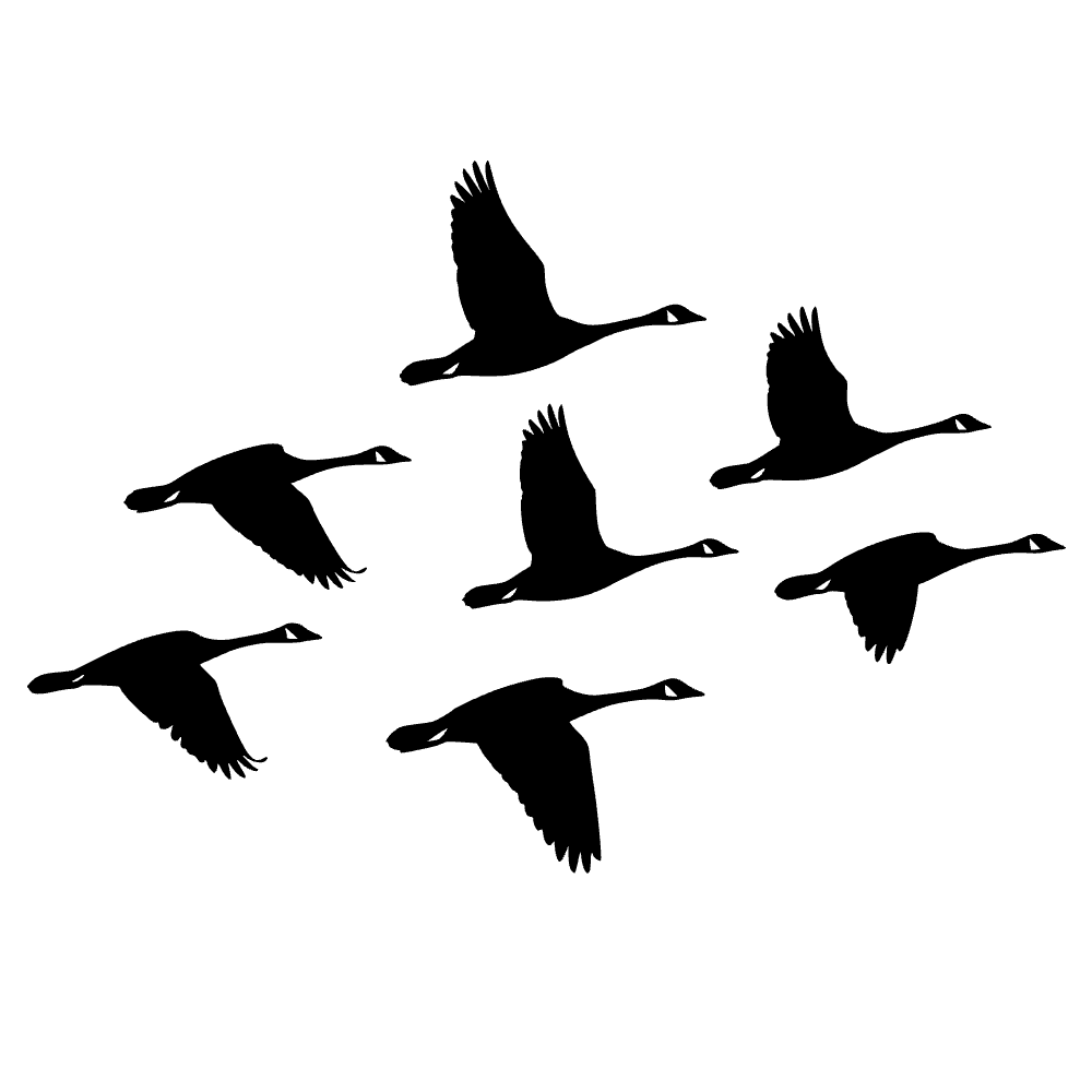 Flying Geese Silhouette SVG cut file preview