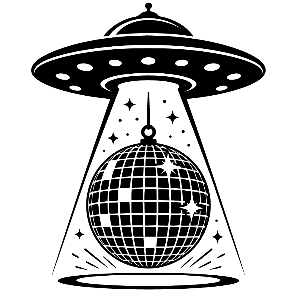 Flying Saucer UFO Beaming SVG cut file