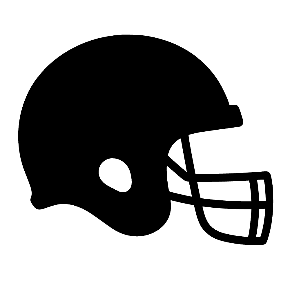 Football Helmet Silhouette SVG cut file preview