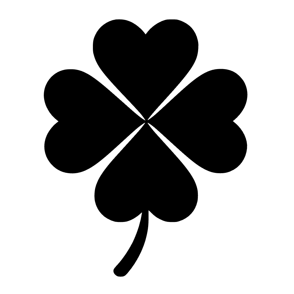 Trébol de cuatro hojas — archivo SVG