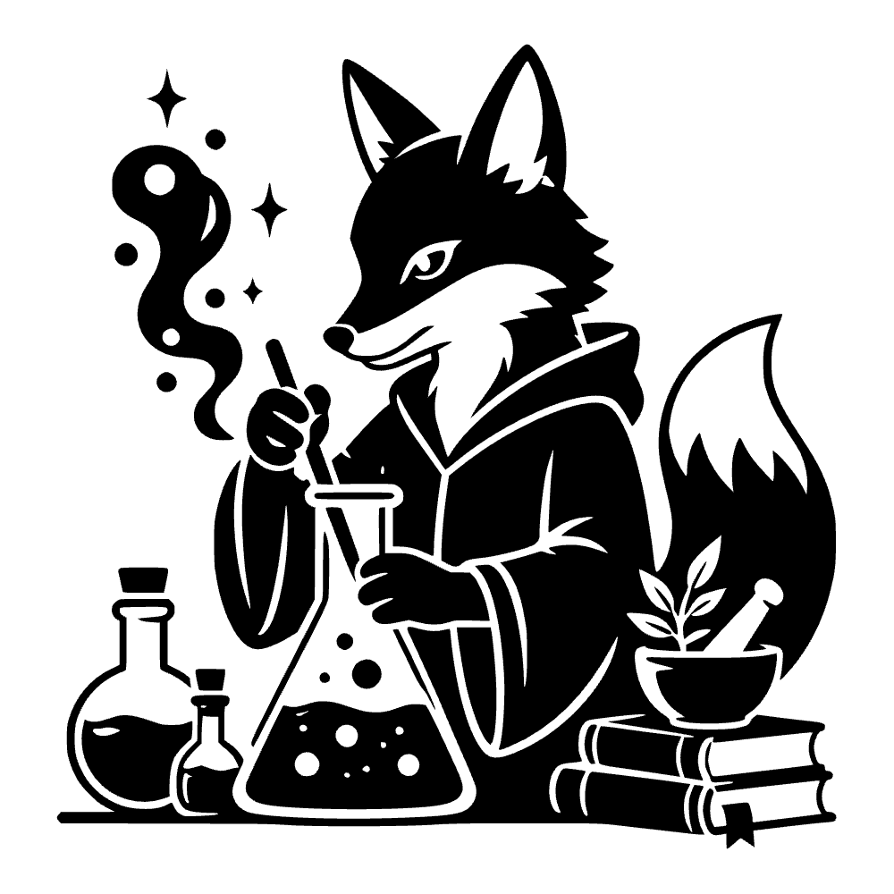 Fox Brewing Potion Science SVG SVG cut file preview