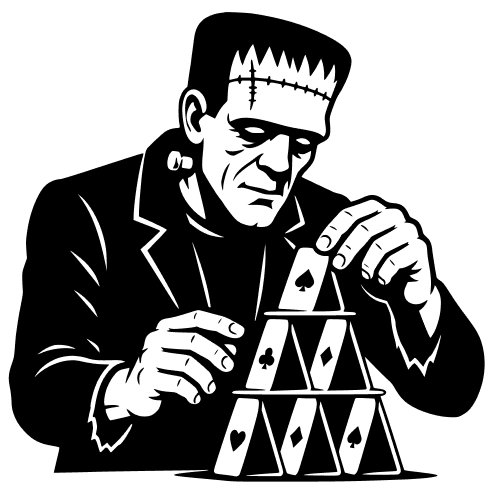 Monstruo de Frankenstein construyendo — archivo SVG