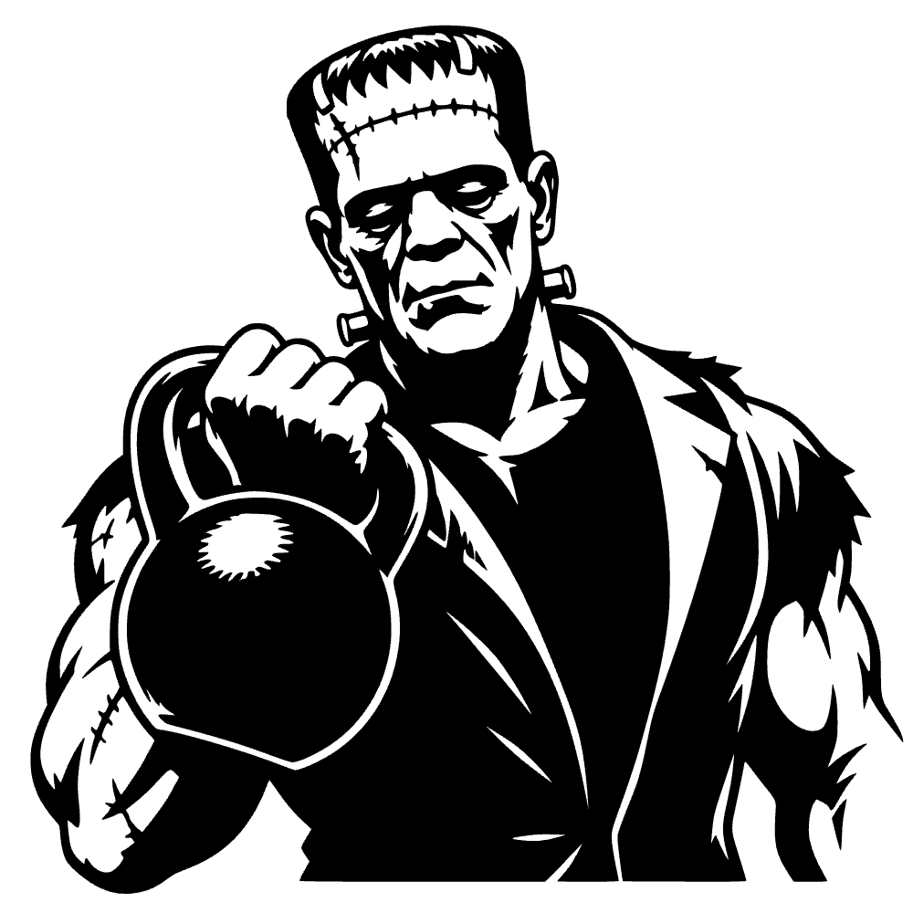 Frankenstein Monster Lifting SVG SVG cut file preview
