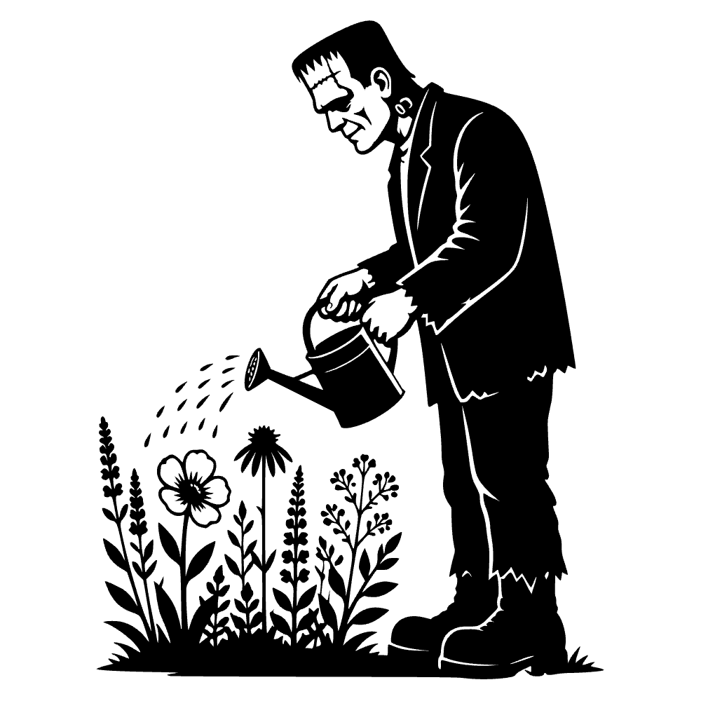 Frankenstein Monster Watering SVG cut file
