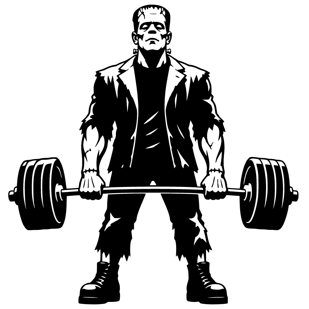 Frankenstein's Monster Lifting SVG cut file preview