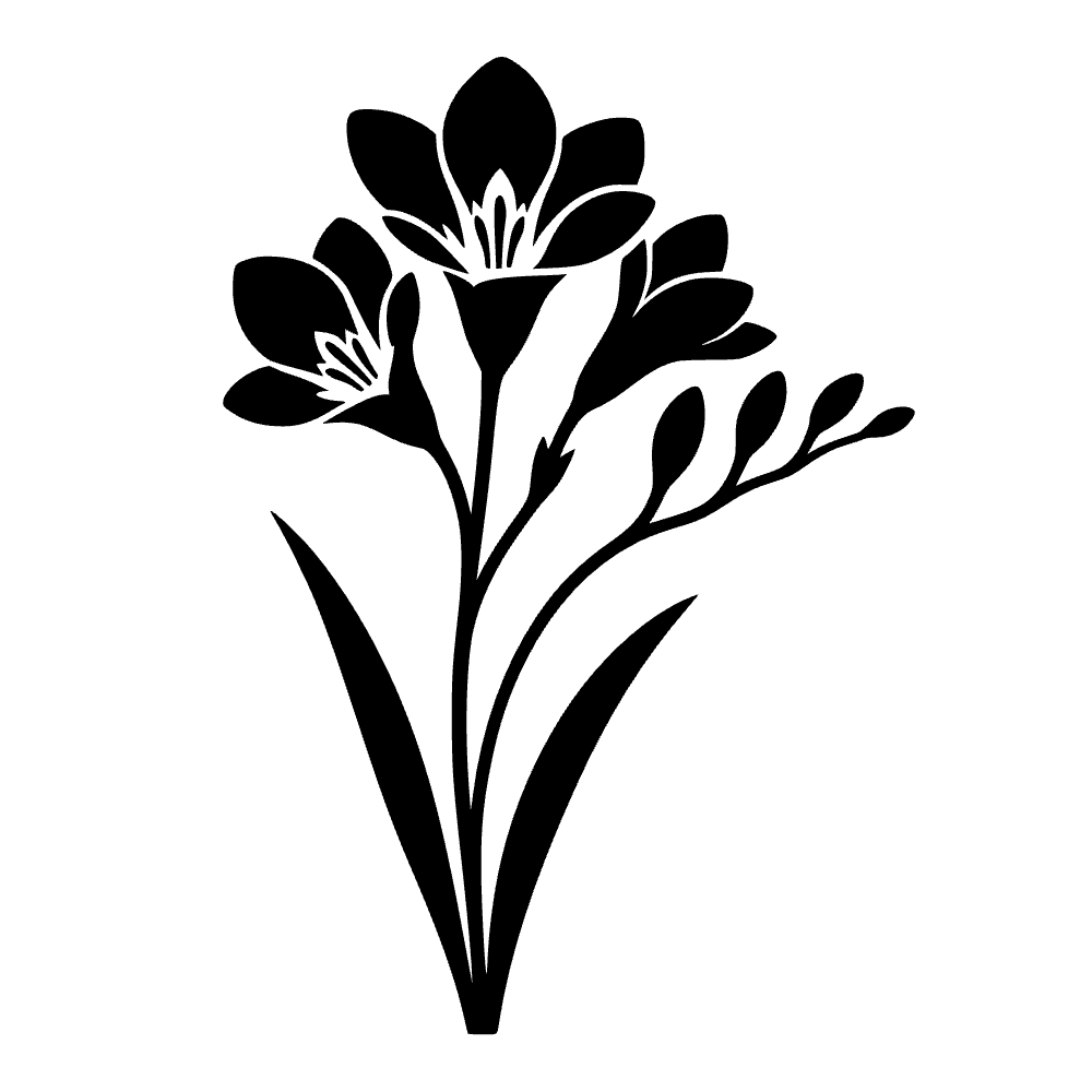 Flor de fresia — archivo SVG