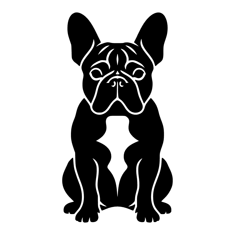 French Bulldog Sitting SVG cut file preview