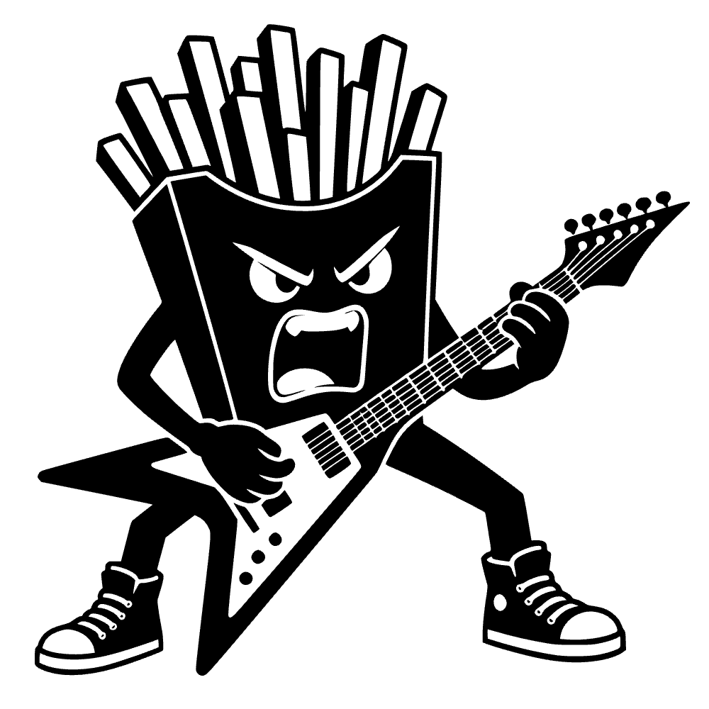 French Fry Box Rock Icon SVG SVG cut file preview