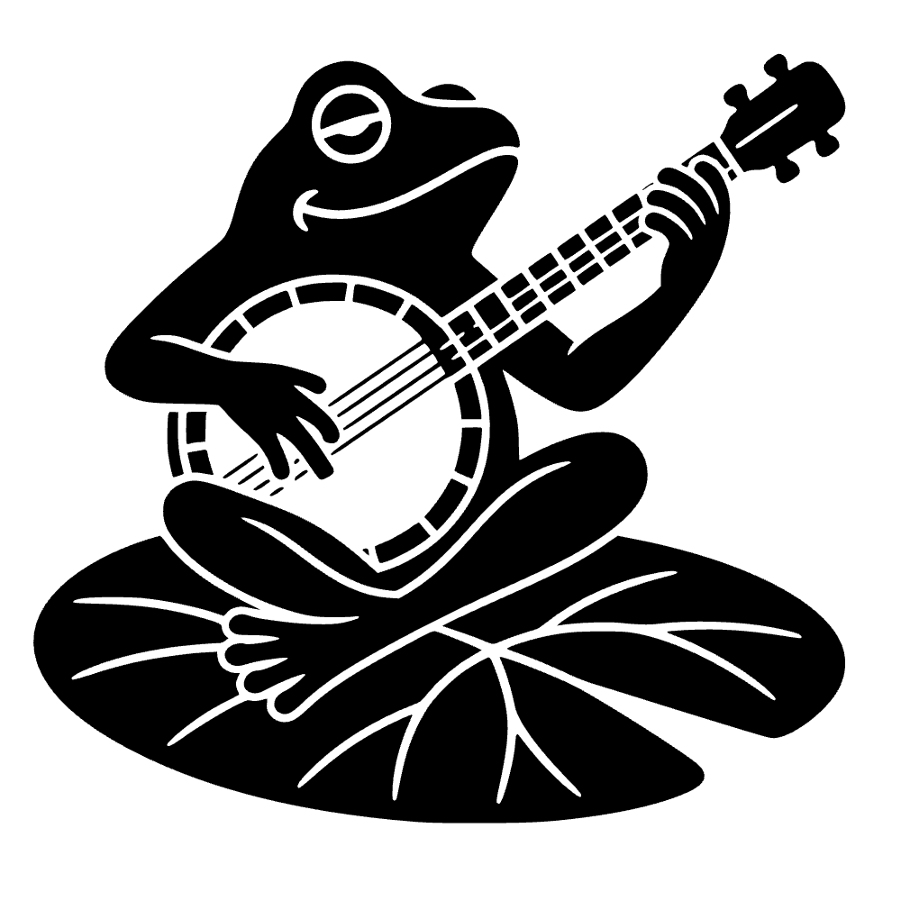 Rana tocando banjo — archivo SVG