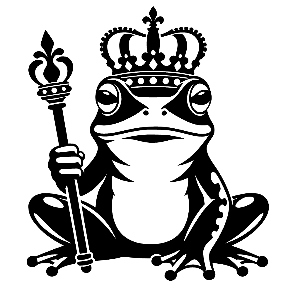 Frog Wearing Royal Crown SVG SVG cut file preview