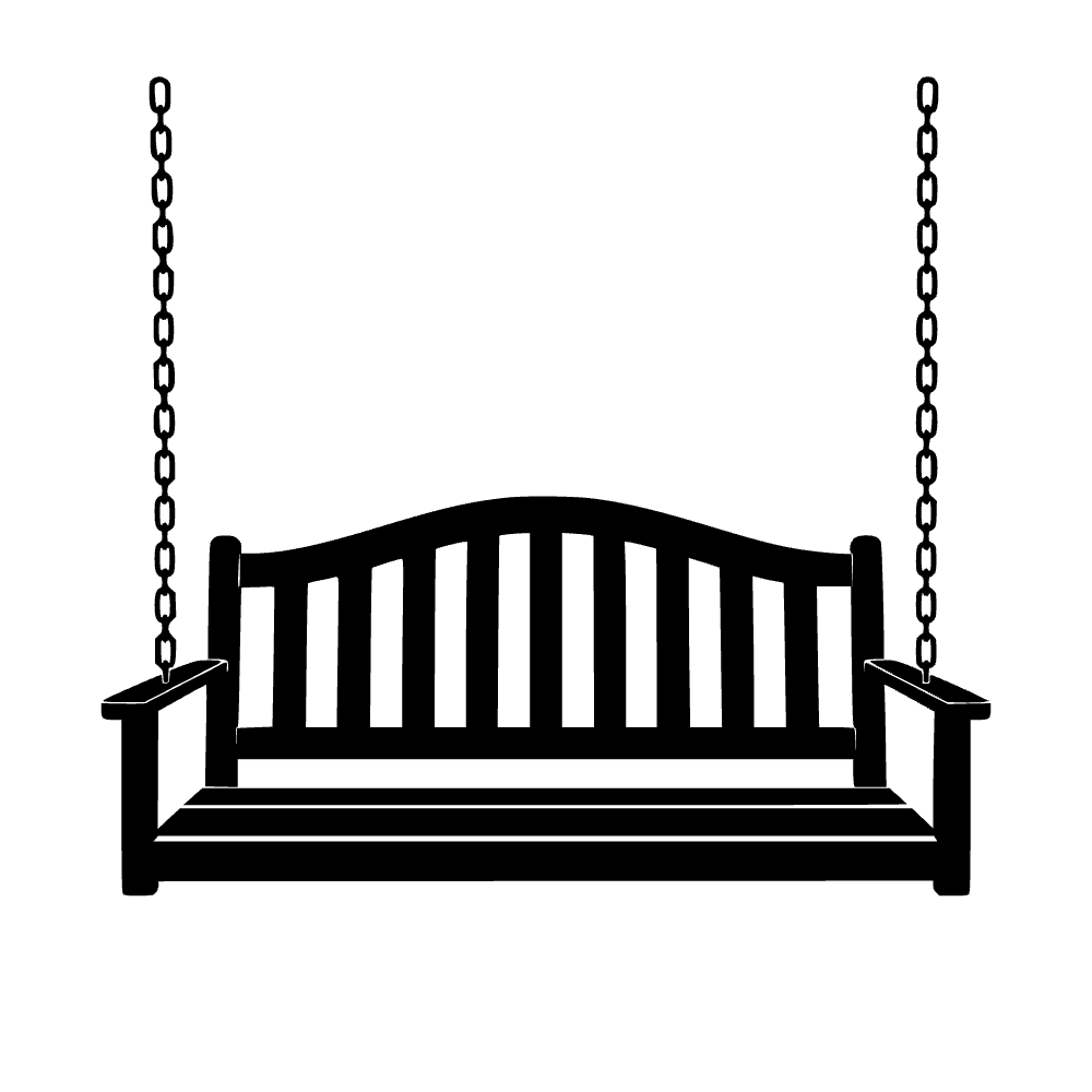 Columpio en el porche delantero — archivo SVG