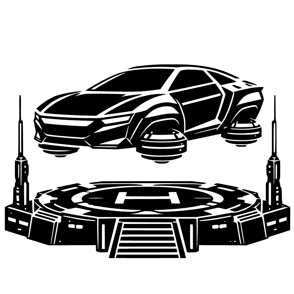 Coche volador futurista — archivo SVG
