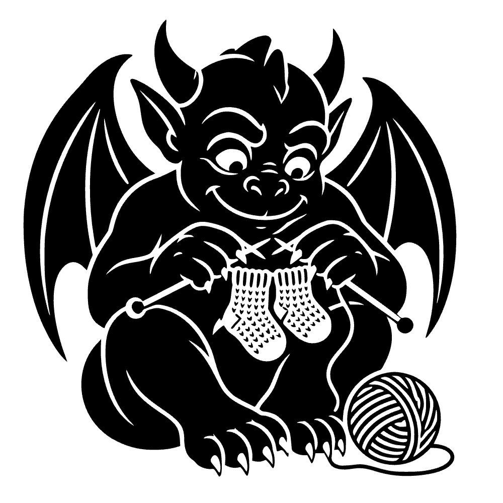 Gárgola tejiendo — archivo SVG