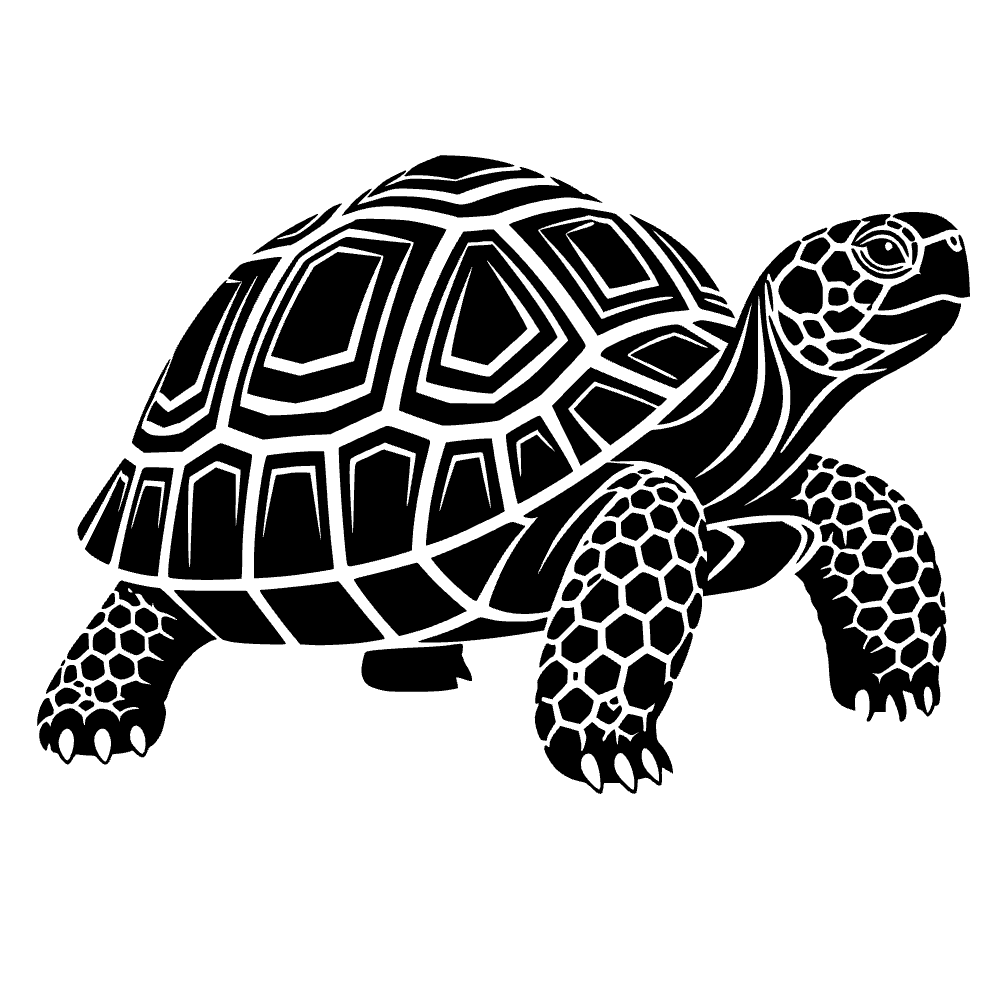Geometric Tortoise SVG cut file