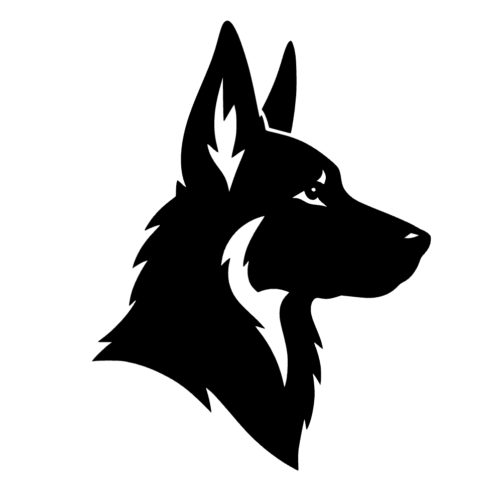 German Shepherd Head Silhouette SVG cut file preview