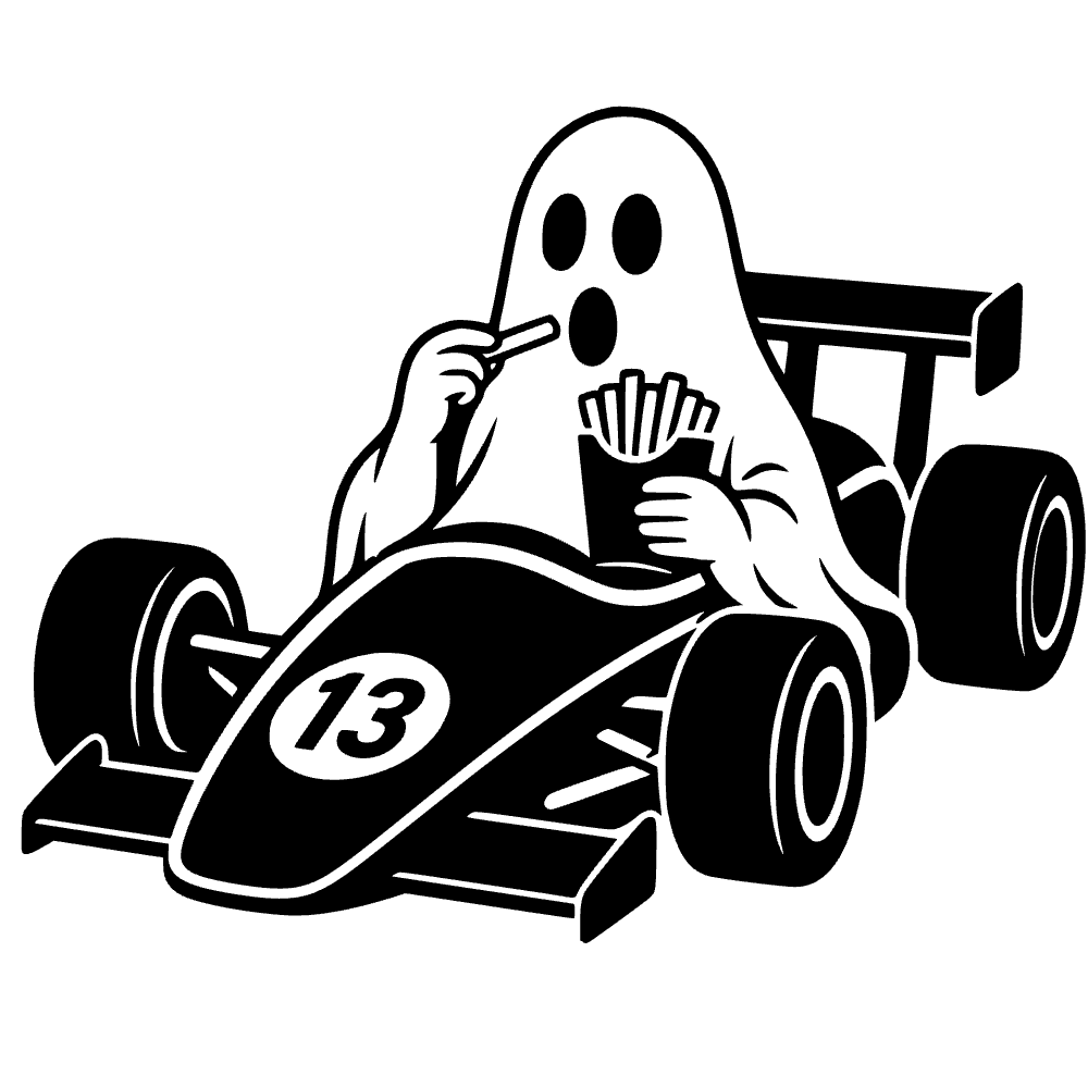 Fantasma comiendo papas fritas — archivo SVG