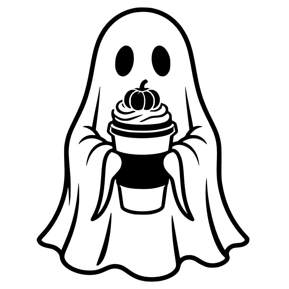 Fantasma con latte de calabaza — vista previa del archivo SVG