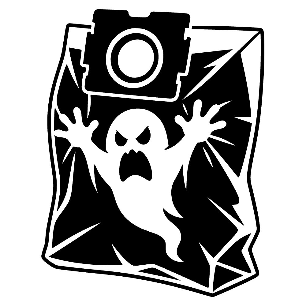 Fantasma atrapado en aspiradora — archivo SVG