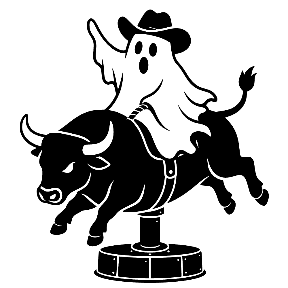 Ghost Wearing Cowboy Hat SVG SVG cut file preview