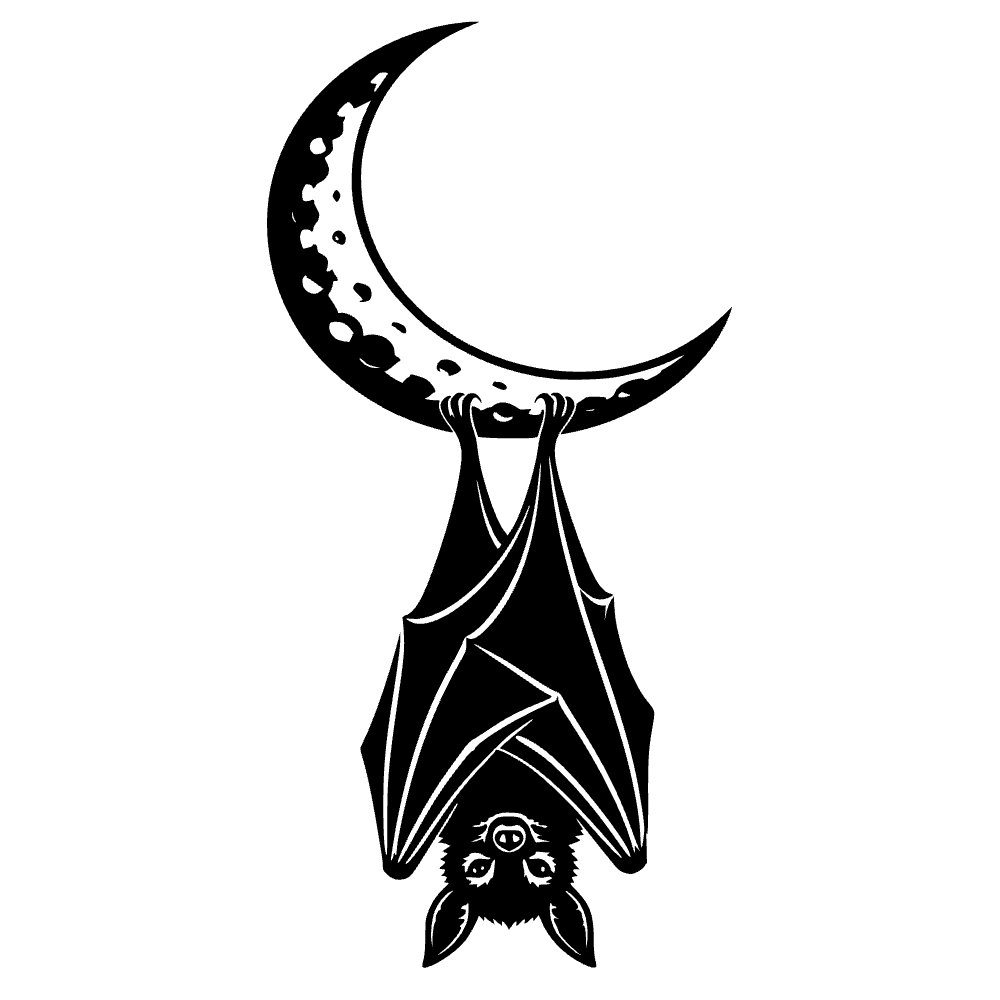 Giant Bat Hanging Silhouette SVG cut file preview