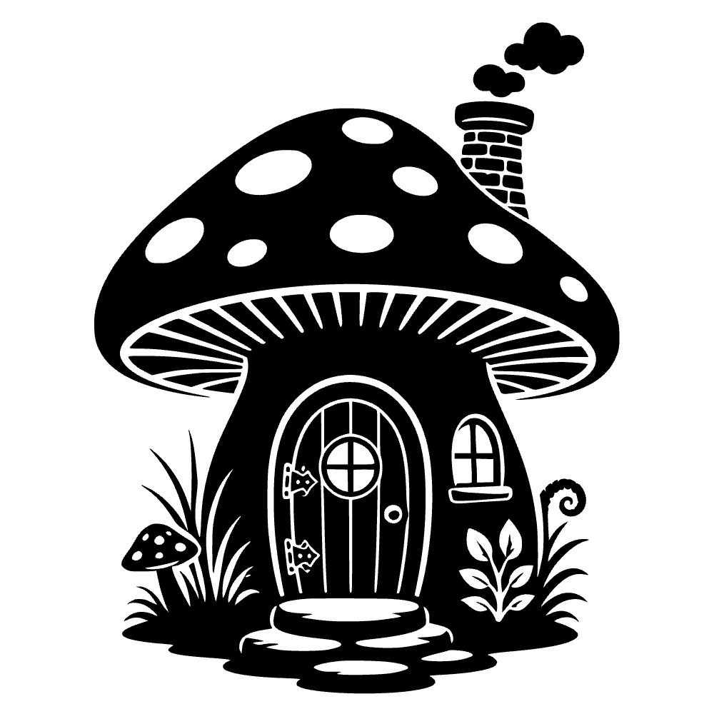 Giant Mushroom Door Icon SVG cut file preview