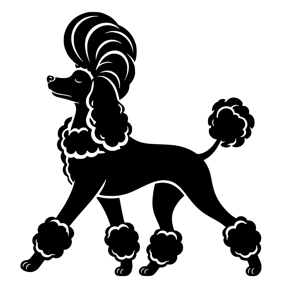 Poodle gigante con peinado pompadour — archivo SVG