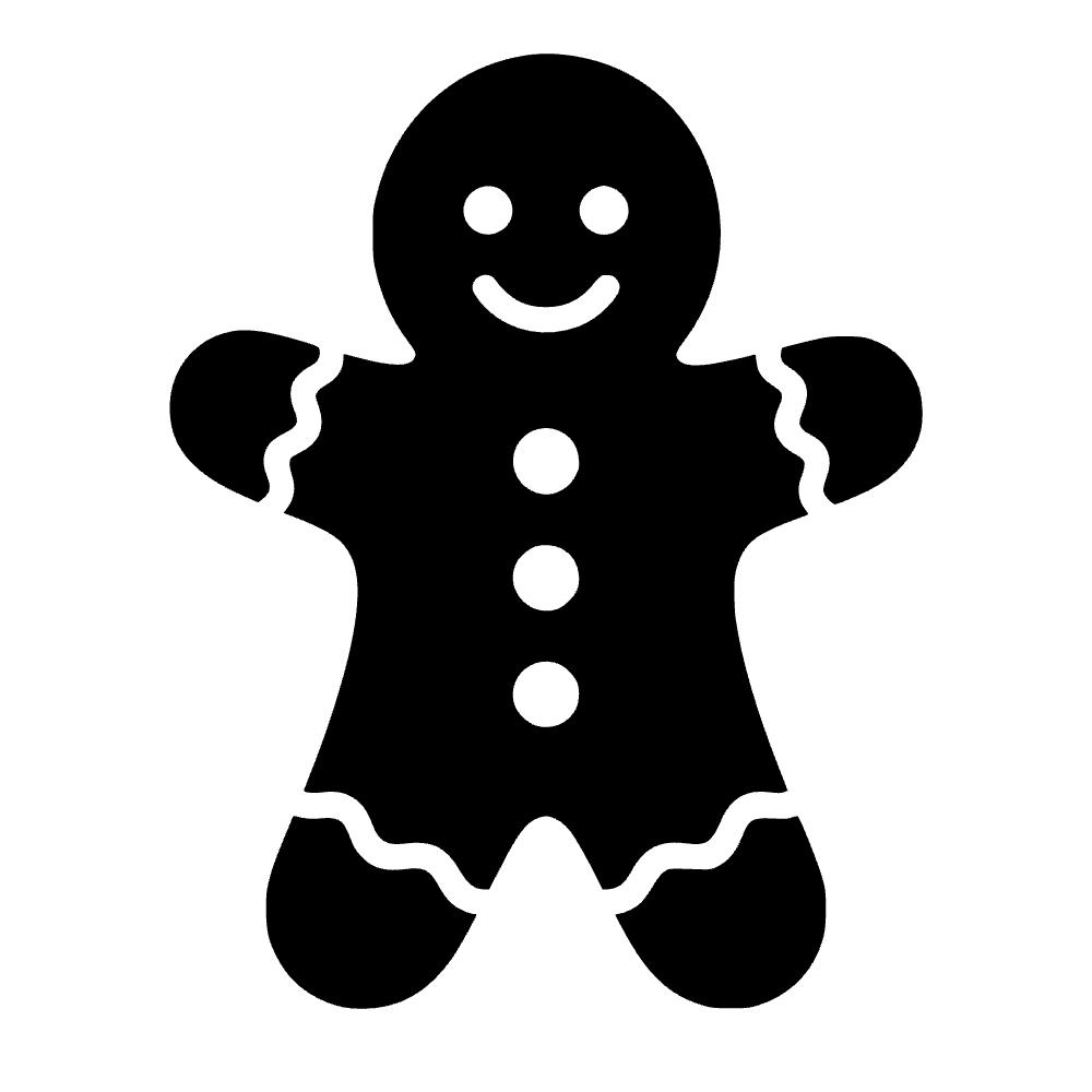 Galleta de hombre de jengibre — archivo SVG