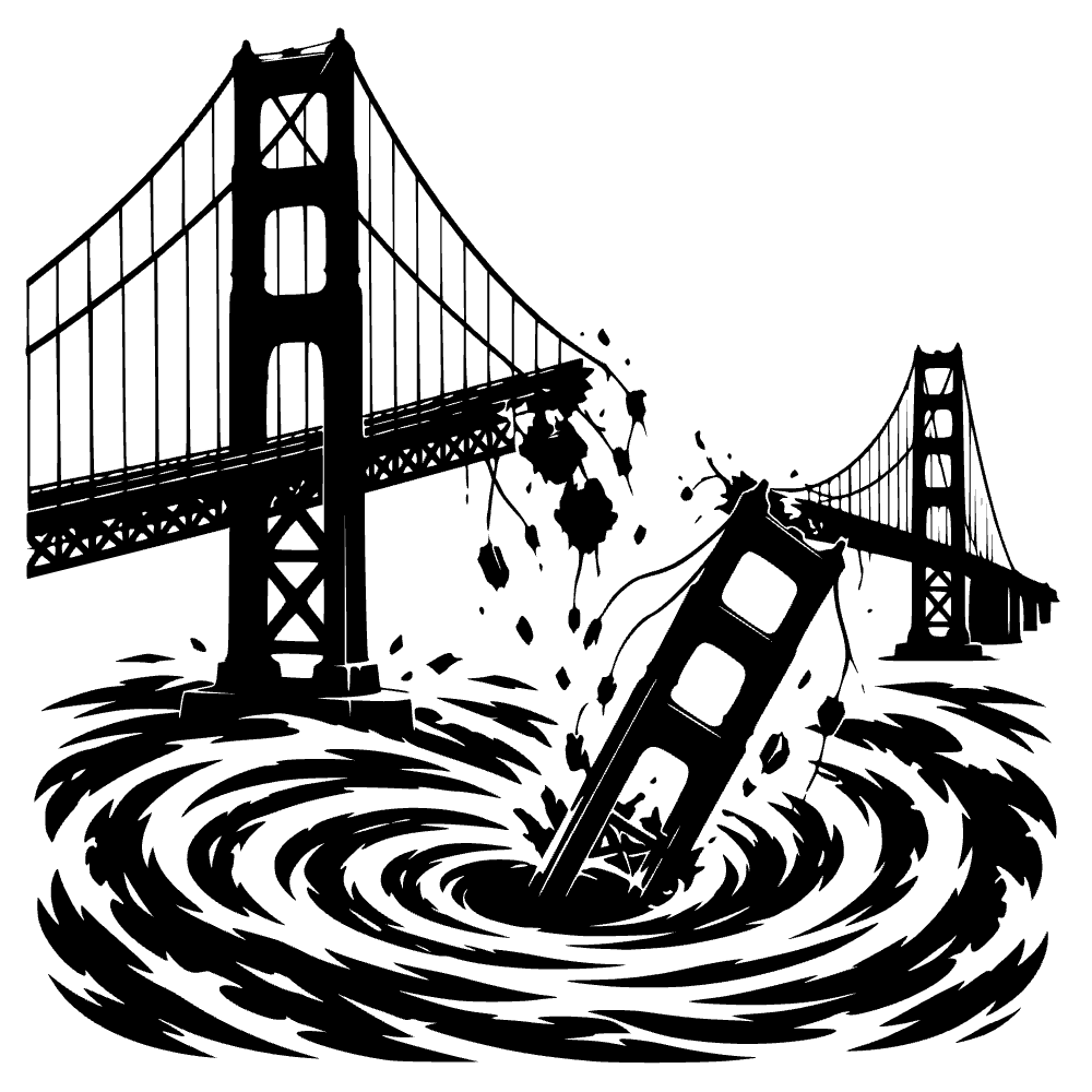 Puente Golden Gate roto — vista previa del archivo SVG