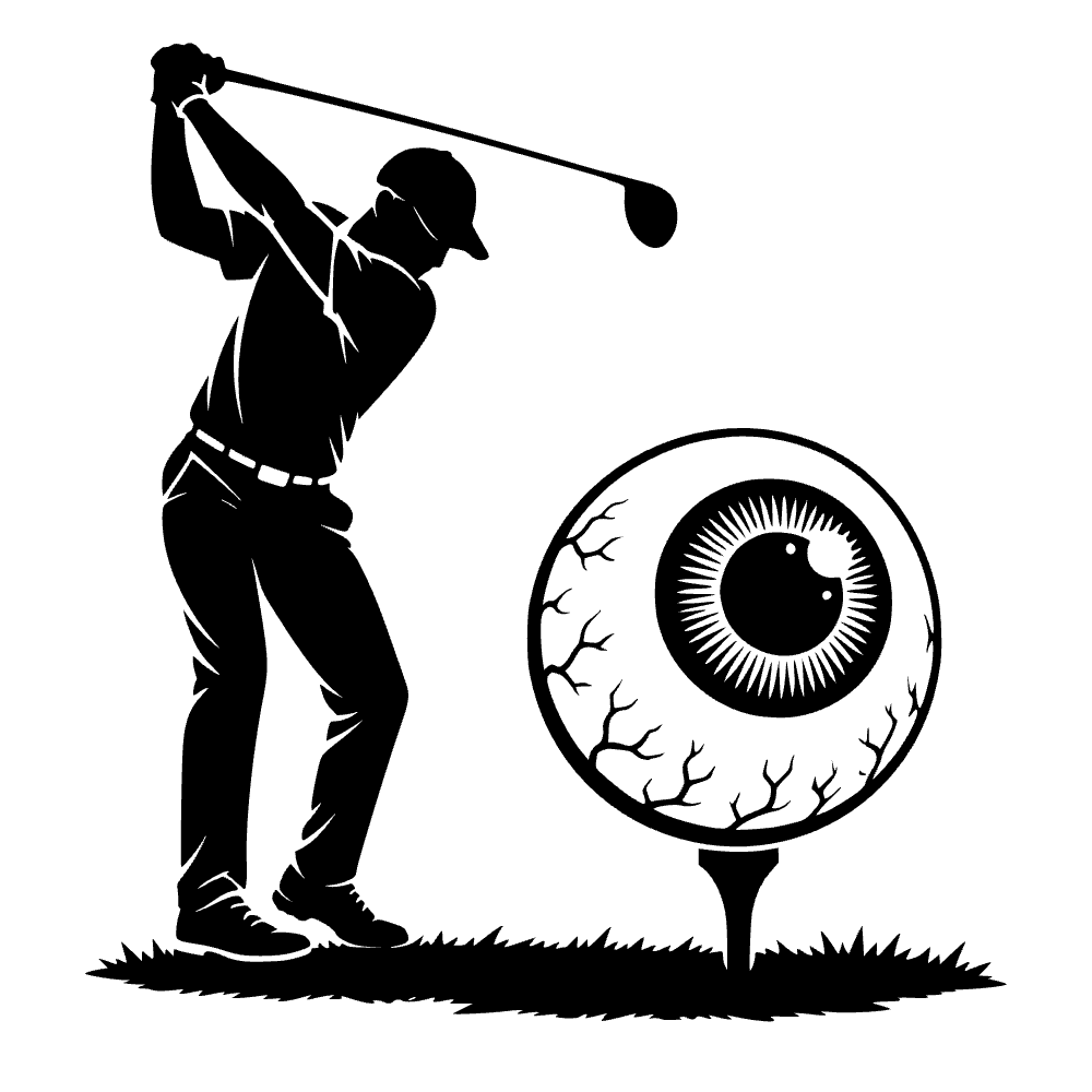 Golfista haciendo tee — archivo SVG