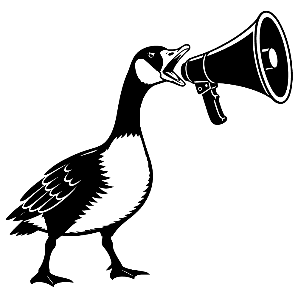 Ganso honkando agresivamente — archivo SVG