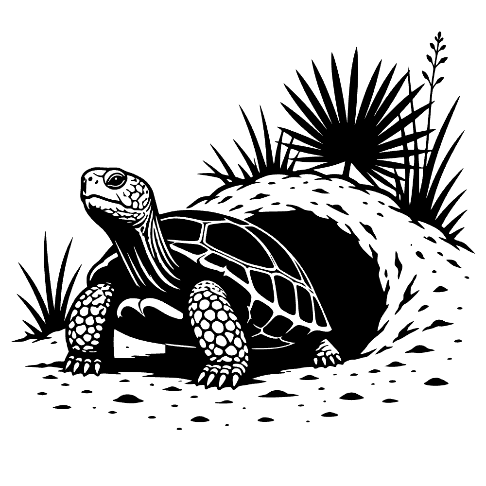 Tortuga gopher de pie — archivo SVG