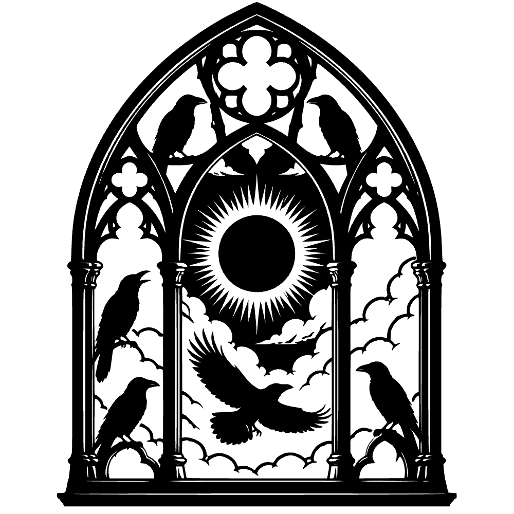 Ventana de catedral gótica — archivo SVG
