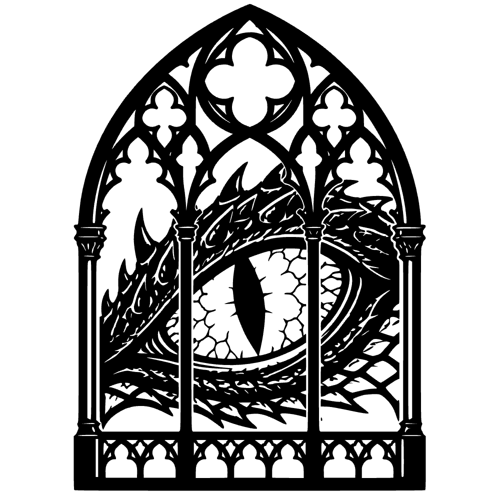Ventana de catedral gótica — archivo SVG
