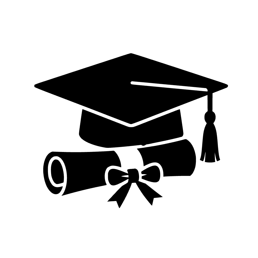 Gorra de graduación y diploma — archivo SVG